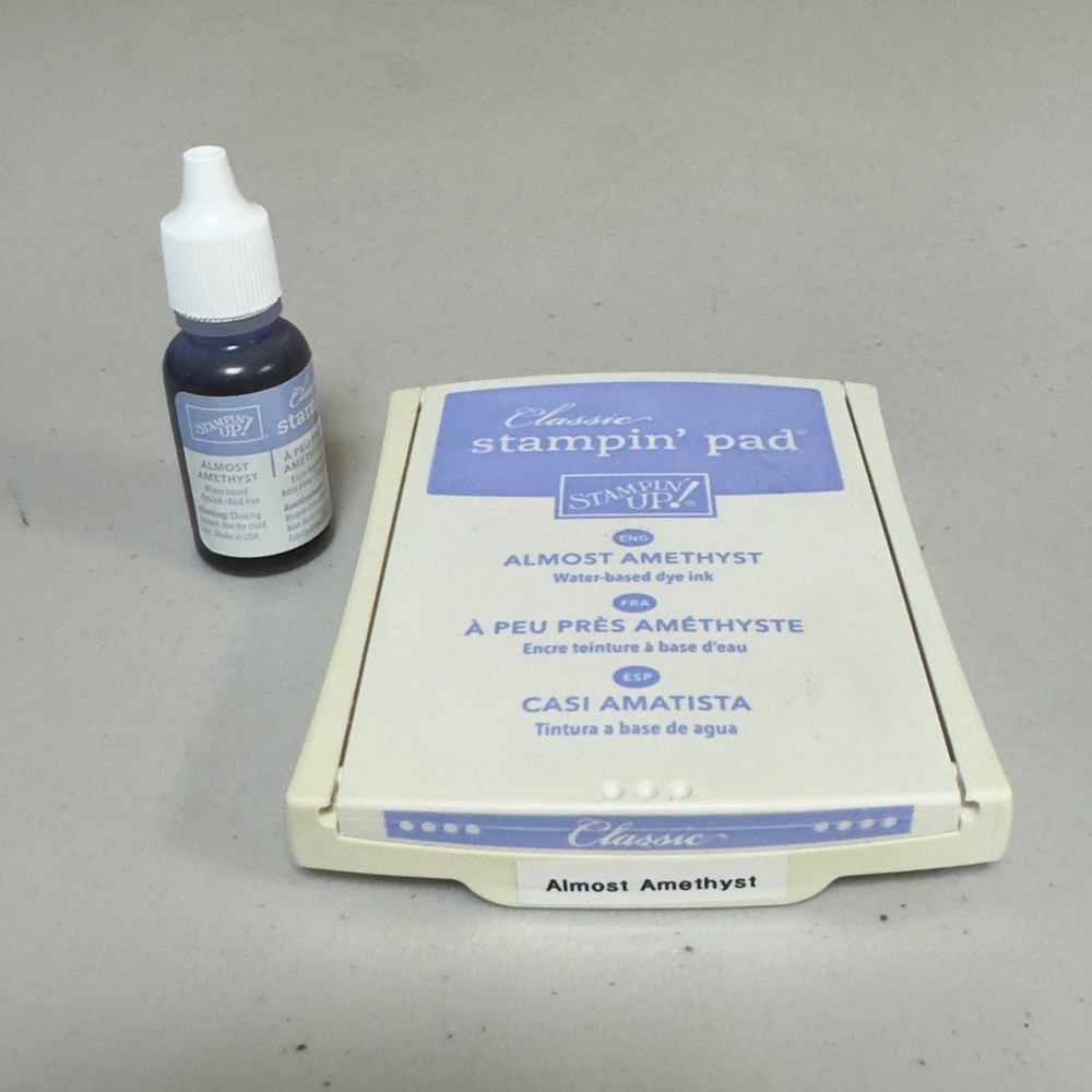 Stamp Up Ink Pad Almost Amethyst Light Blue Set Classic Refill Ink Bottle Craft